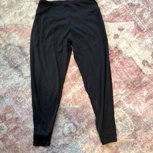 Black Jogger Women's Pants Size L 28" Stretch Pockets